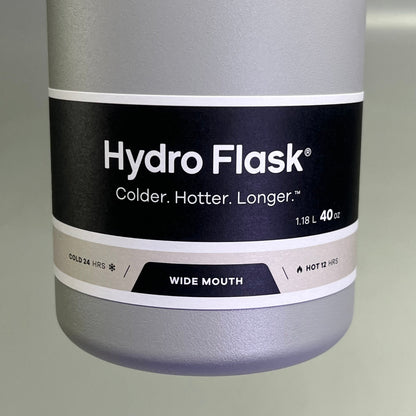 HYDROFLASK Stainless Steel Insulated Wide Mouth Water Bottle 40oz Birch