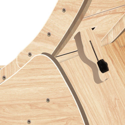 Cat Exercise Wheel for Indoor Cats, Cat Running Wheel with Carpeted Runway 37" Natural Wood Color
