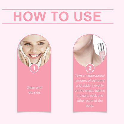 Rose Elegant Roll-On Perfume Women's Wrist Long-Lasting Light Fragrance Fresh Floral Roses Keep Perfume Perfume