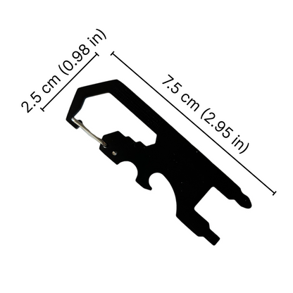 Outdoor Multi-function EDC tool card opener keychain with multi-purpose gadgets outdoor tools