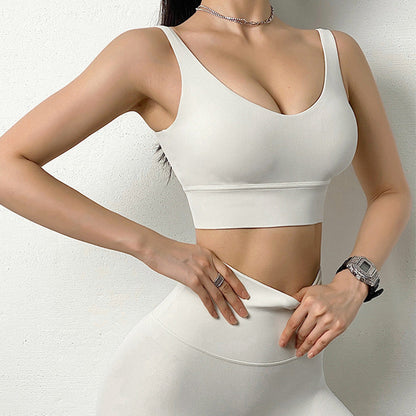 High intensity sports bra women's beautiful back top fitness vest running gathering shock-absorbing yoga bra