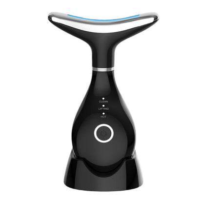 EMS Neck & Face Lifting Machine Skin Tightening Massager 3 Color LED Photon Facial Wrinkle Remover Newest Neck Beauty Device