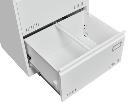 Horizontal file cabinet, 2 drawers, white file cabinet with lock, metal file cabinet with lock, 3 drawers, legal office cabinet