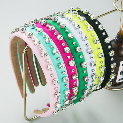 Hair Hoop Fashion Shiny Rhinestone Baroque Hair Hoop Hair Cave Female Korean Trend Thin Edge Hair Band Hair Accessories