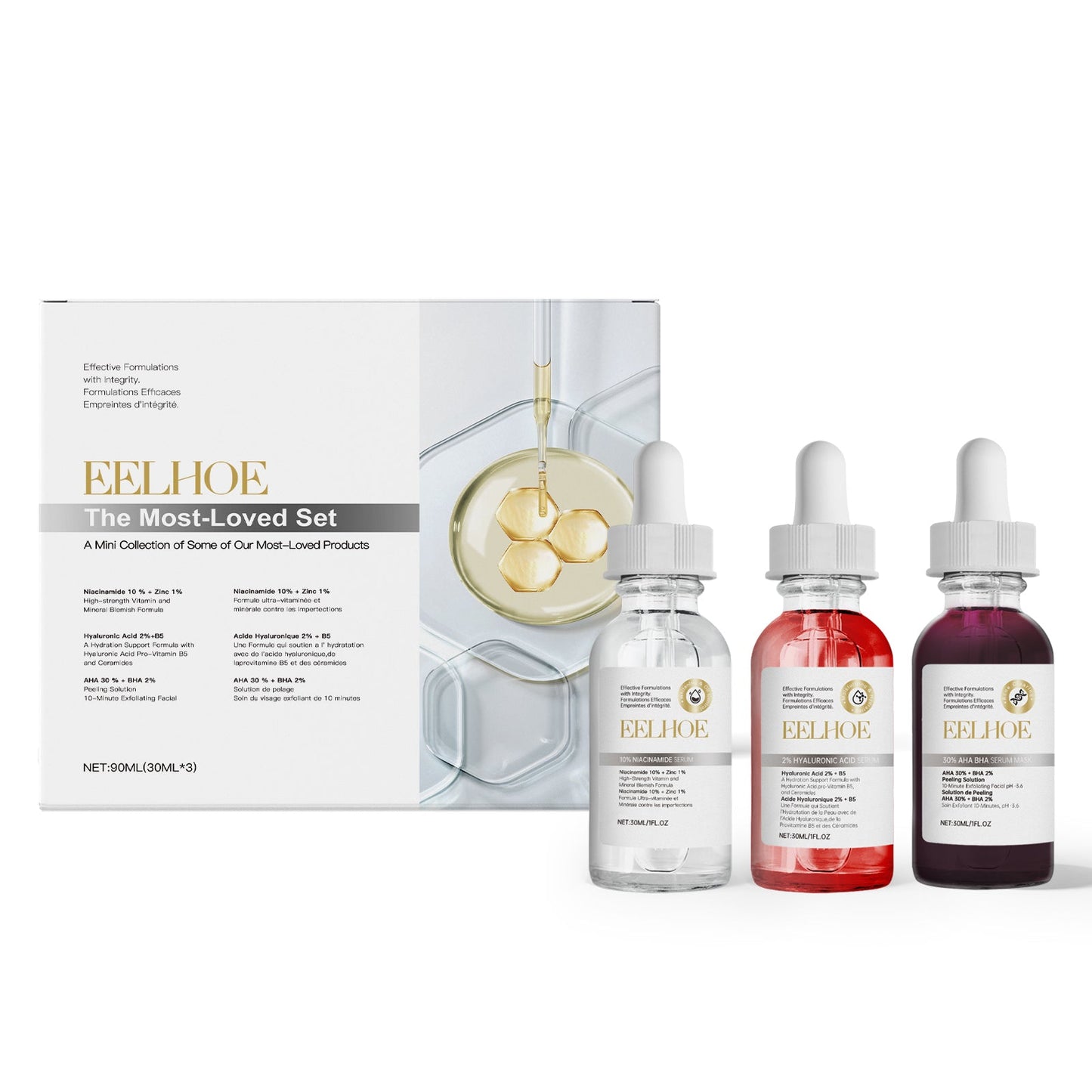 Acne Set Facial Cleansing Acne Repair Skin Whitening Acne Print Essence Mask Set