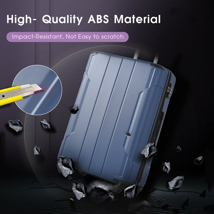 Hardshell Luggage Spinner Suitcase with TSA Lock Lightweight 20'' (Single Luggage) Blue + ABS + 20 Inch Carry On
