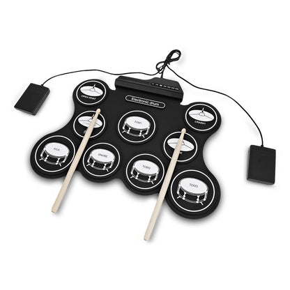 AEOFUN G4009 Electronic Roll Up Drum Kit with 5 Timbres and 8 Demo Songs