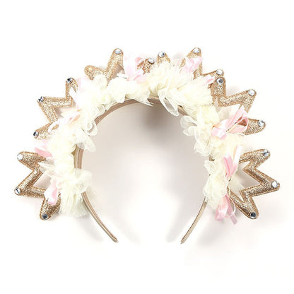Fashionable new fabric crown hairband for women