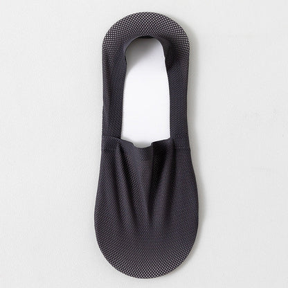 Men's thin breathable mesh boat socks short socks shallow mouth ice silk invisible socks ﻿
