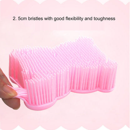 Cartoon teddy bear shampoo brush silicone shower brush