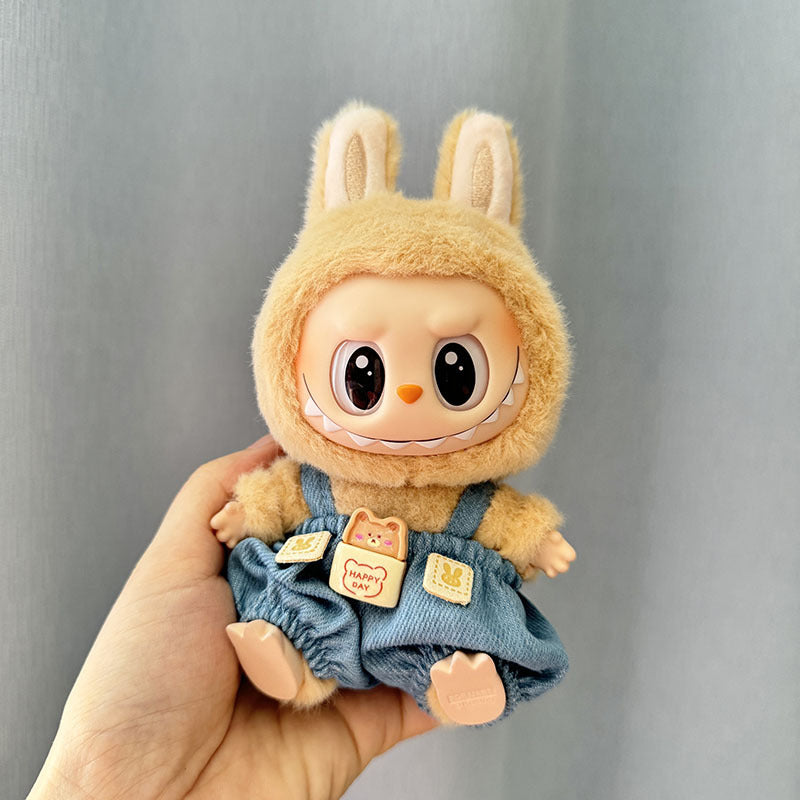 [Clothes Only] 1st/2nd generation Labubu clothes pendant Labubu sitting party baby clothes teddy bear suspenders cute pants