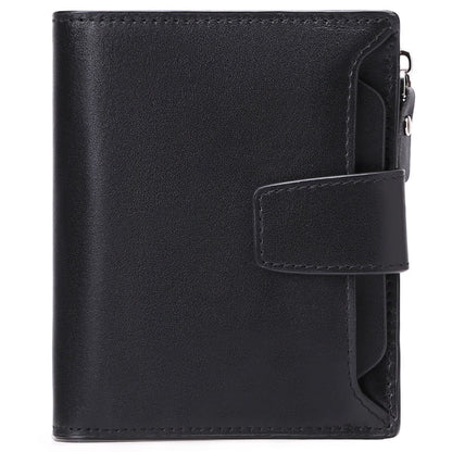 Men's short genuine leather wallet first layer cowhide Korean style fashion casual wallet driver's license wallet father's day gift
