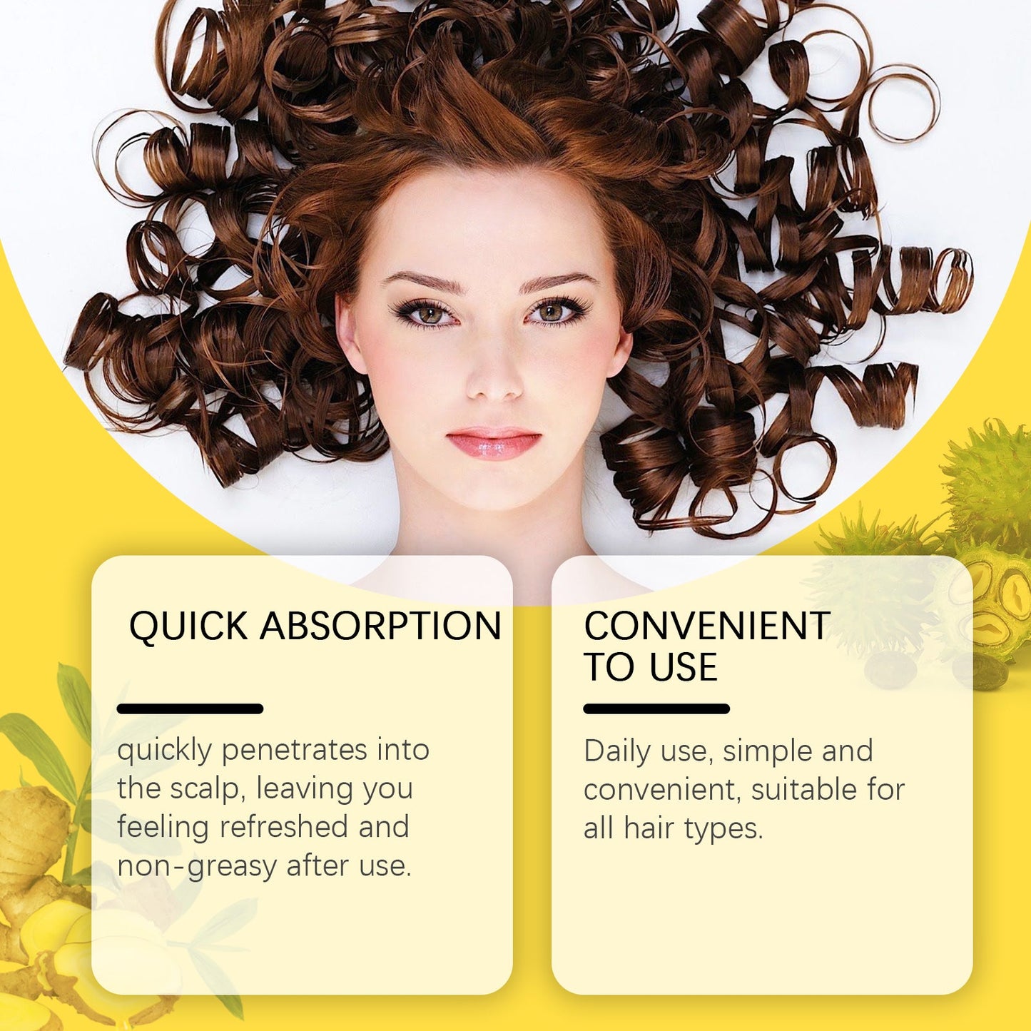 Ginger Hair Essential Oil Ginger Plant Extract Gently Nourishes And Moisturizes Hair And Scalp