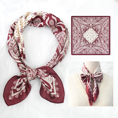 Silk Scarf Women's Sunscreen Beach Imitation Silk Versatile Silk Scarf Neckband