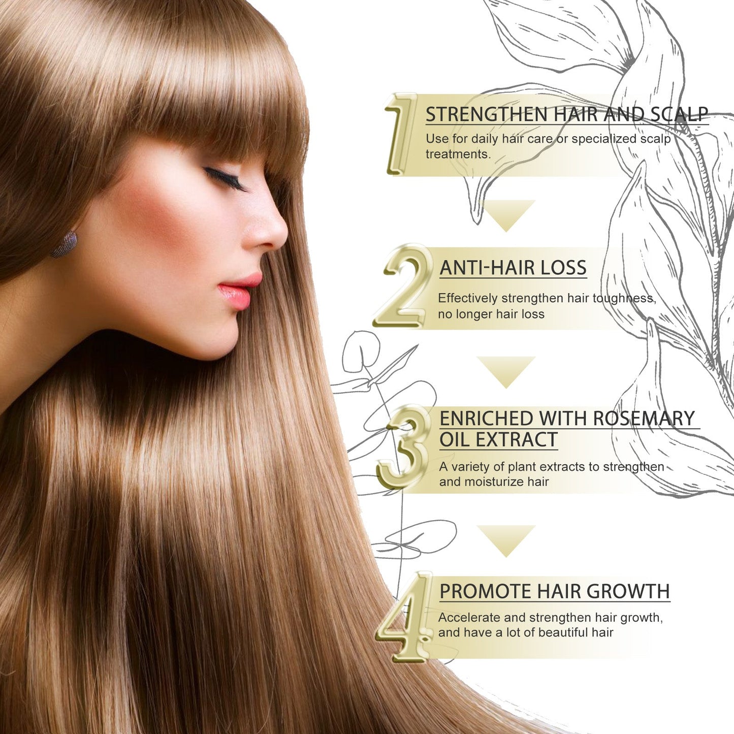 Rosemary Essential Oil For Hair Care, Gentle And Nourishing Hair Care Oil