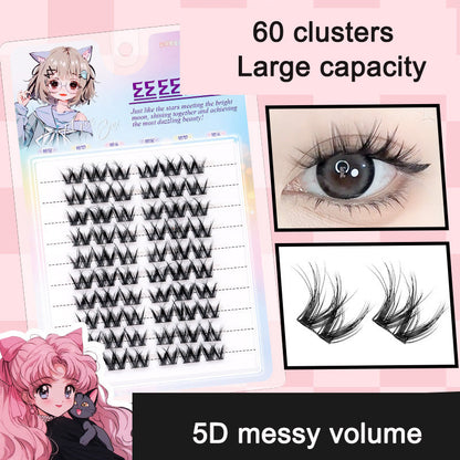 Sunflower Comics Pure Desire Eyelash Simulation Natural Thickening Large Segmented Trilogy False Eyelash Laziness