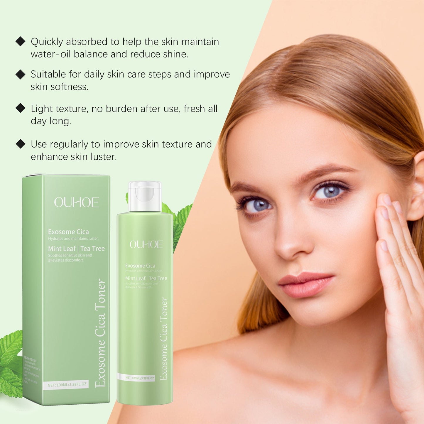 Centella Toner Daily Facial Moisturizing, Hydrating, Soothing And Repairing Skin Cleansing Lotion