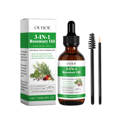 Rosemary Black Castor Batana Oil Nourishing Moisturizing Repair Hydrating Hair And Nail Care Essence
