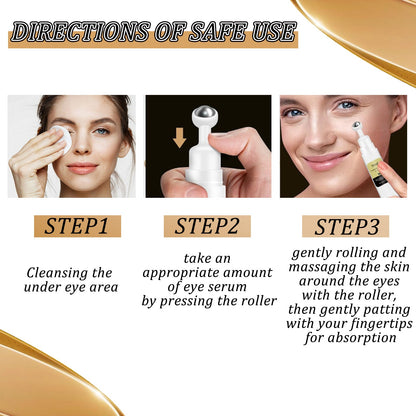 Premium Snail Peptide Eye Cream, Elastic Muscle To Reduce Puffiness And Fine Lines Around The Eye Skin Roller Massage Care Eye Cream