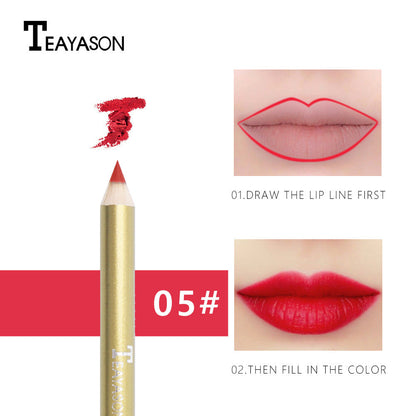 Matte Lip Liner Lasting Vampire Color Nude Pink Big Red Lipstick Lip Pencil