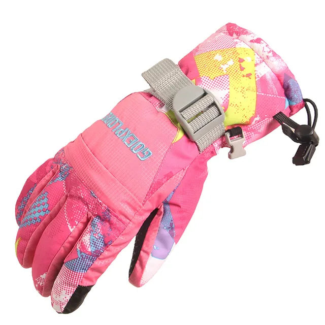 Ski Gloves Men Women -30 Thicken Waterproof Outdoor Motorcycle Snowboard Snowmobile Snow Mittens Winter Girls Male