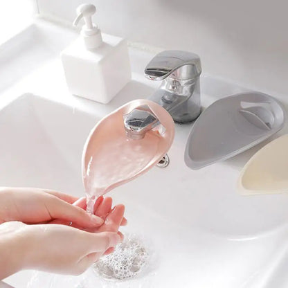 1Pcs Silicone Faucet Extender Solid Color Sink Handle Extension   Bathroom Kitchen Accessories Reach Faucet Rubber Hand Washing