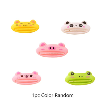 New Bathroom Accessories Toothpaste Squeezer Tooth Paste Dispenser Tube Squeezer Facial Cleanser Press Rolling Holder for Kids