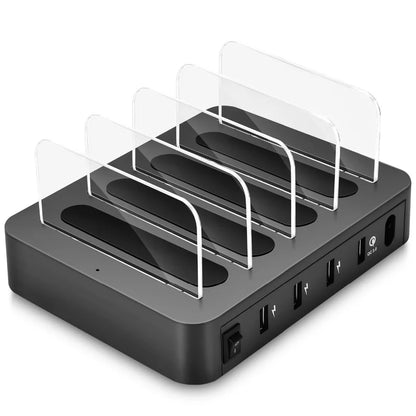 Desktop Quick Charger  4 Ports 24W USB Charger Multi-port USB Charging Station Dock