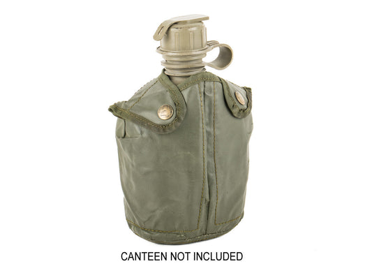 BELGIUM OD VINYL 1-QT CANTEEN POUCH USED