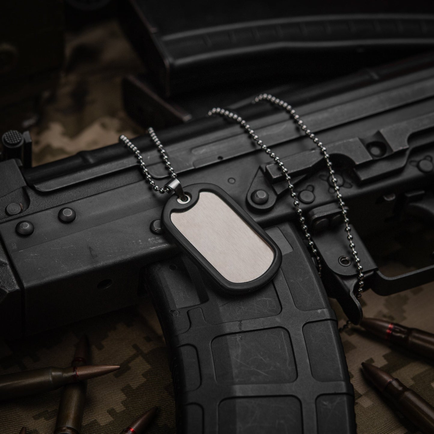 M-Tac Military Dog Tag with Rubber Silencer