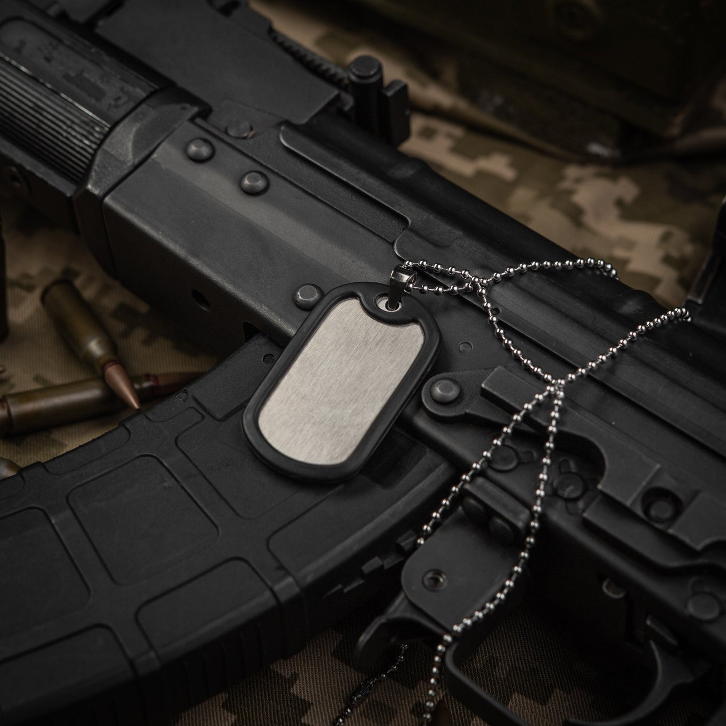 M-Tac Military Dog Tag with Rubber Silencer