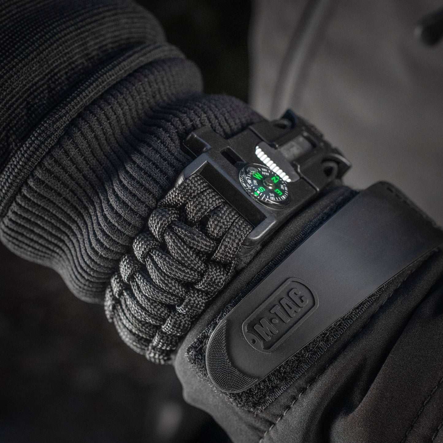 M-Tac Survival Paracord Bracelet with Compass Whistle (Set of 3)