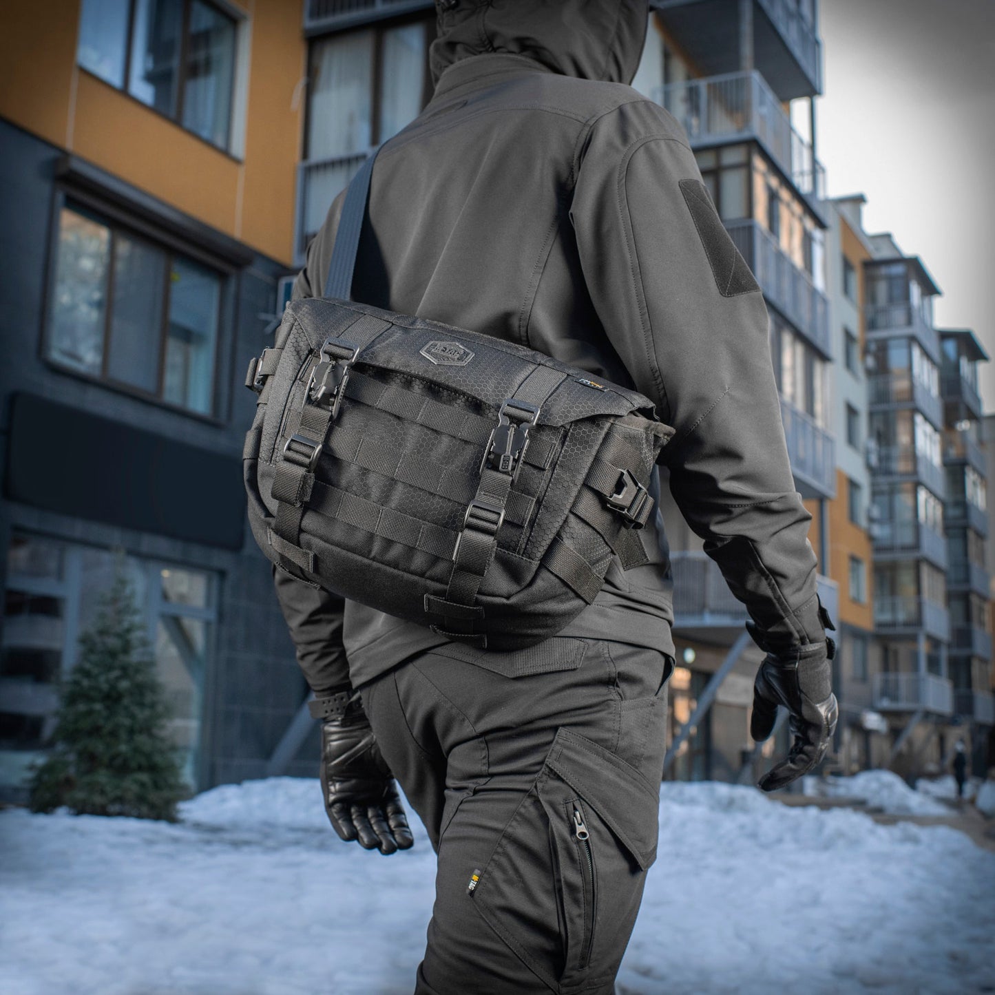 M-Tac Messenger Bag Elite Hex Black