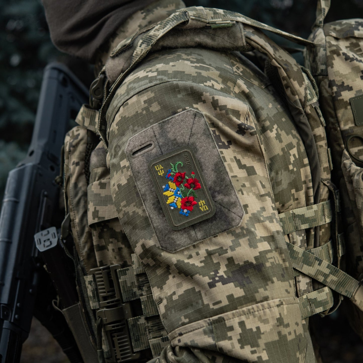 M-Tac Patch Ornament Poppy Embroidery