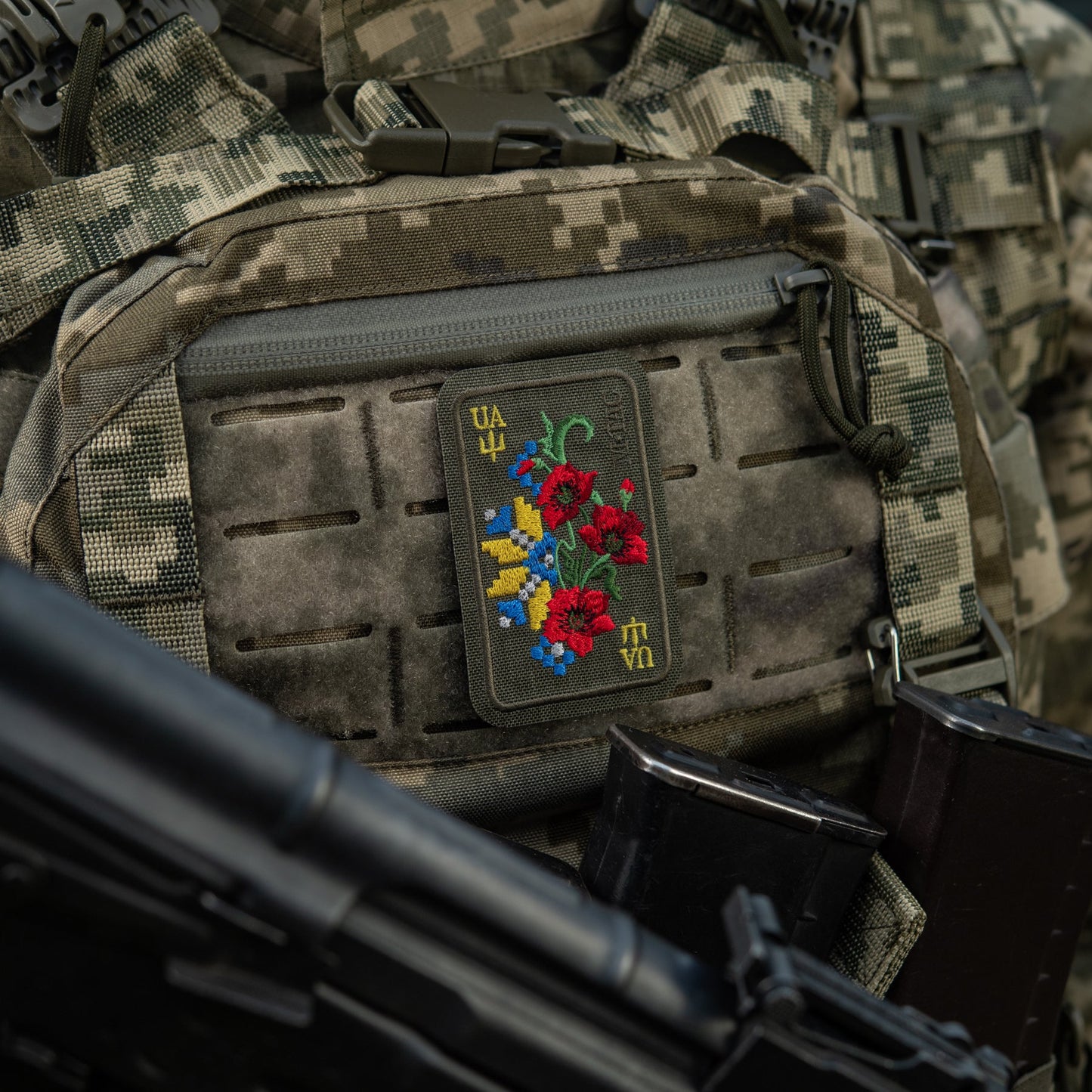 M-Tac Patch Ornament Poppy Embroidery