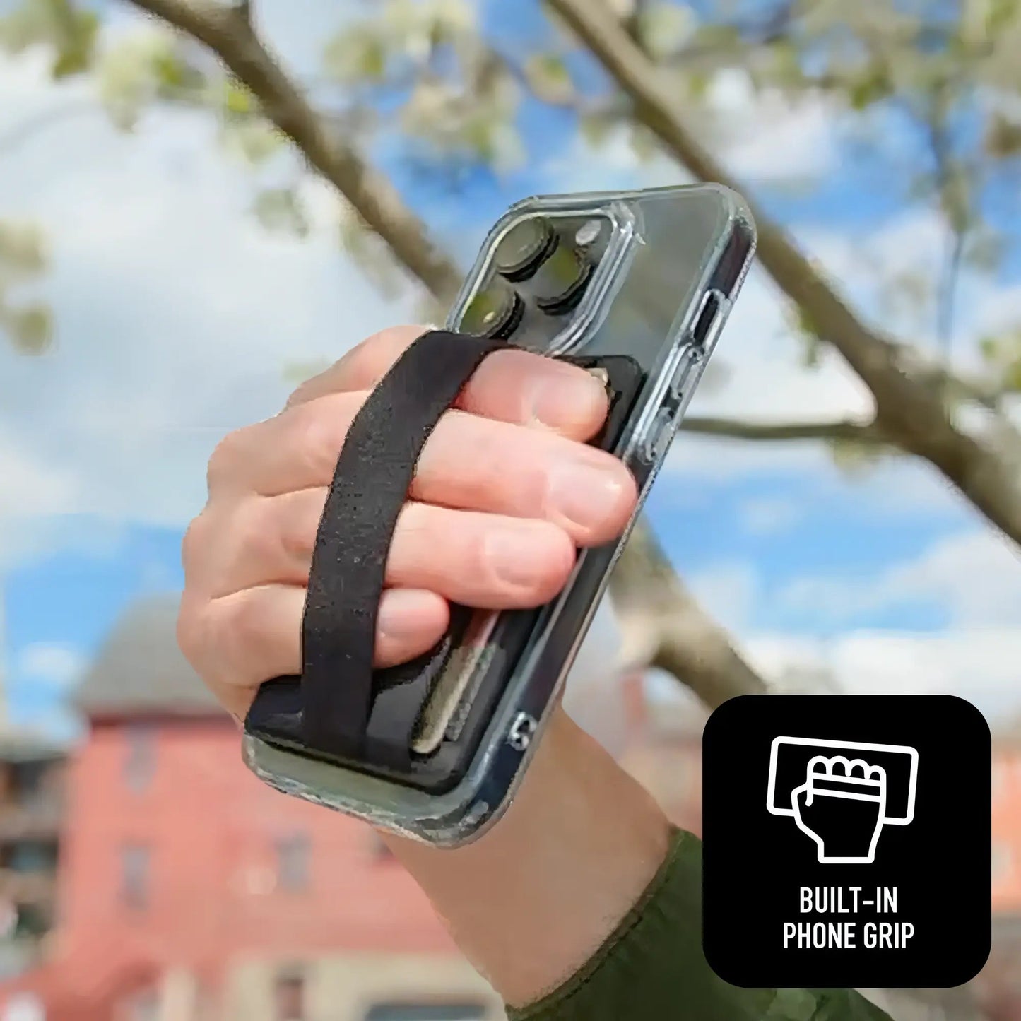 Magnetic Wallet with Phone Grip – Thin Magnetic Phone Wallet for iPhone