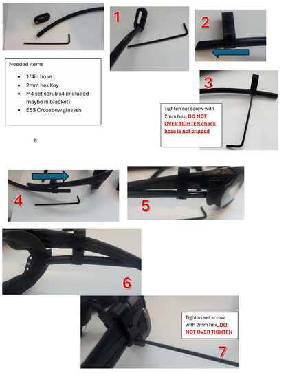 MILSIM Anti-Fog hose holder and tubing (ESS Crossbow fit)