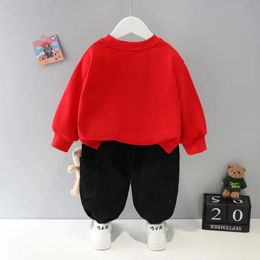 Baby Clothes Suit Autumn Boys Clothing Children Tracksuits Kid Cartoon bear Top Pants 2Pcs/Set 0-5years Casual Costume Kids Set