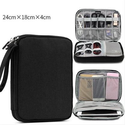 Accesorios digitales bolsa de acabado cargador de datos Cable de doble capa accesorios de viaje bolsa auriculares Usb Flash Drive organizar