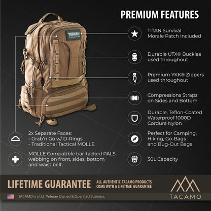 50L 72-Hour Tactical Backpack