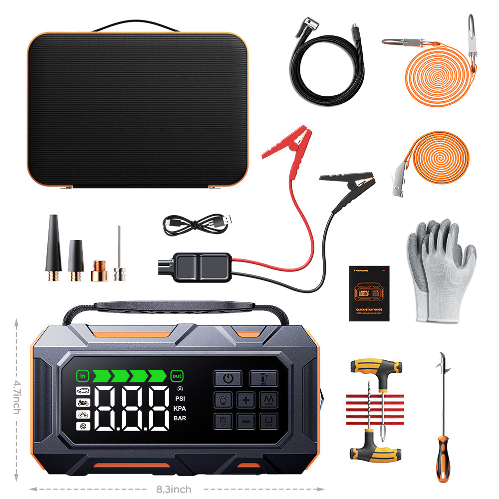 【New Arrivals】Buture Beta09 Jump Starter with Air Compressor丨8000A Powerful Start, 16-in-1 Roadside Kit
