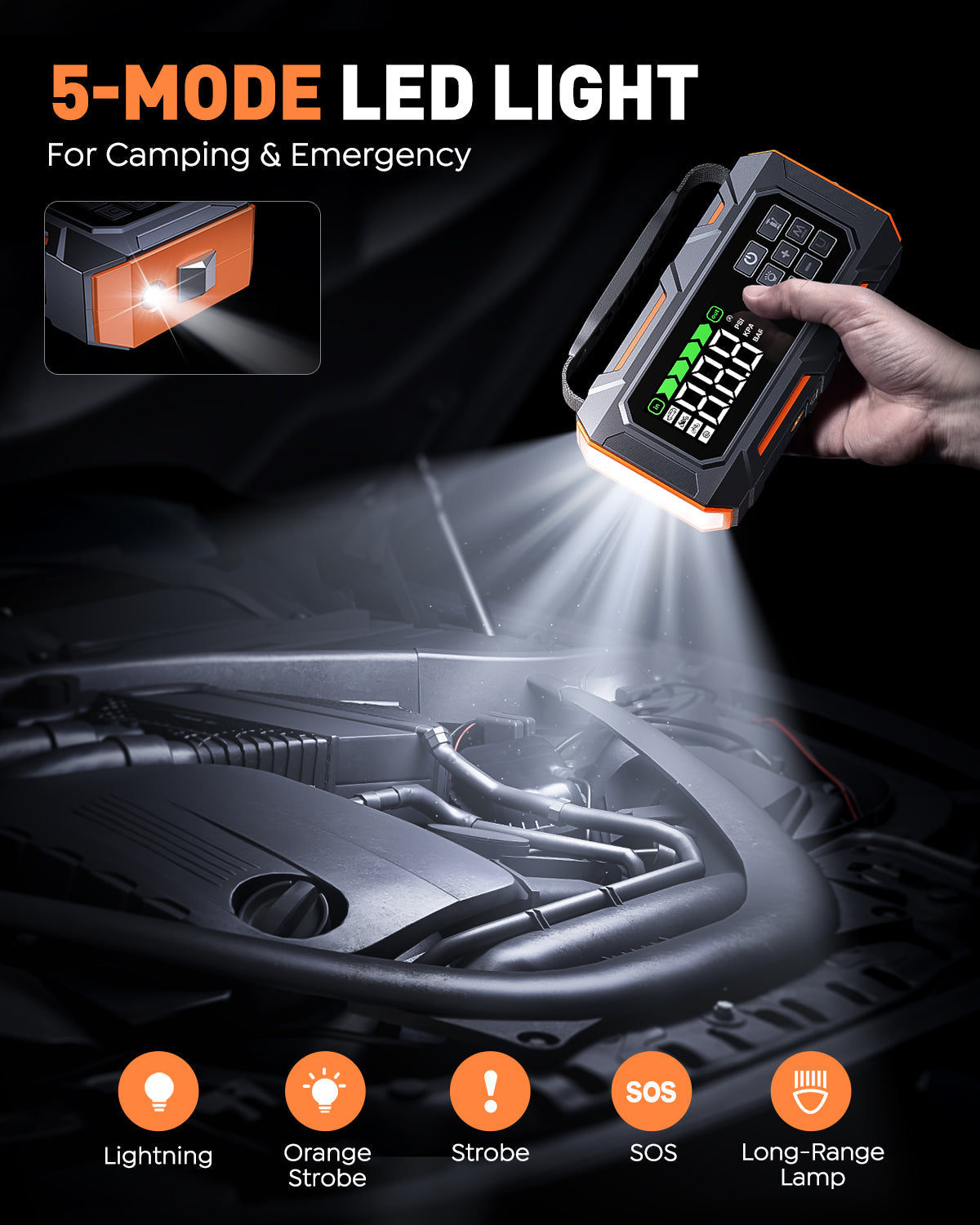 【New Arrivals】Buture Beta09 Jump Starter with Air Compressor丨8000A Powerful Start, 16-in-1 Roadside Kit