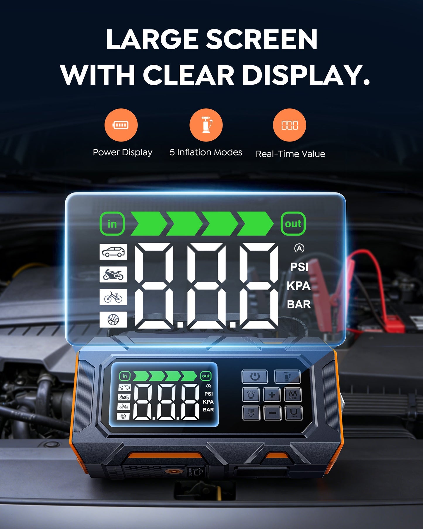 【New Arrivals】Buture Beta09 Jump Starter with Air Compressor丨8000A Powerful Start, 16-in-1 Roadside Kit
