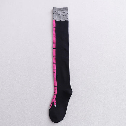 Chicken Claw Socks Women's Over Knee Socks Ostrich Pattern Knee Legs Chicken Feet Long Tube