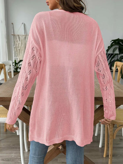 Hollow woven sweater without buttons air-conditioned sweater casual jacket