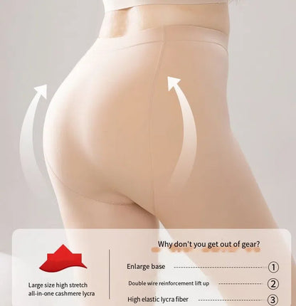 Large size water gloss single-layer one-piece socks with bare legs female nude sensation flesh color flat waist pantyhose