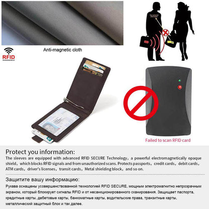 Men's Dollar Clip RFID Antimagnetic Card Holder Multifunctional Wallet Card Holder Fashion Wallet