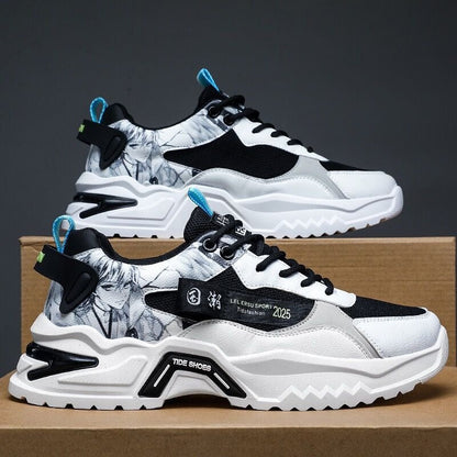 Mesh height increasing dad shoes, spring new styles for teenagers, internet celebrities, trendy men's shoes, running breathable