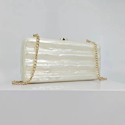 New luggage with acrylic personality, cute, simple, sweet, wedding banquet bag, one shoulder diagonal cross, fashionable woman