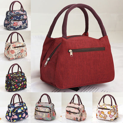New Oxford Cloth Portable Bag Portable Folding Portable Lunch Box Bag Lunch Bag Thermal Insulation Bag Picnic Bag